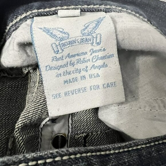 Robin's Jeans Long Flap Studded Blue Size 42 x 34 D5095 - Picture 7 of 14